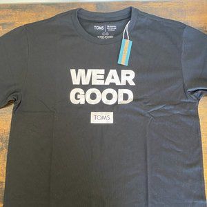 TOMS Wear Good Short Sleeve Black Tee/T-Shirt | Color: Black | Size: Large